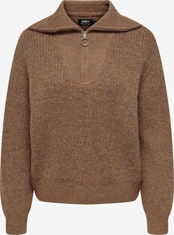 Pull-over 'Baker' ONLY en marron : devant