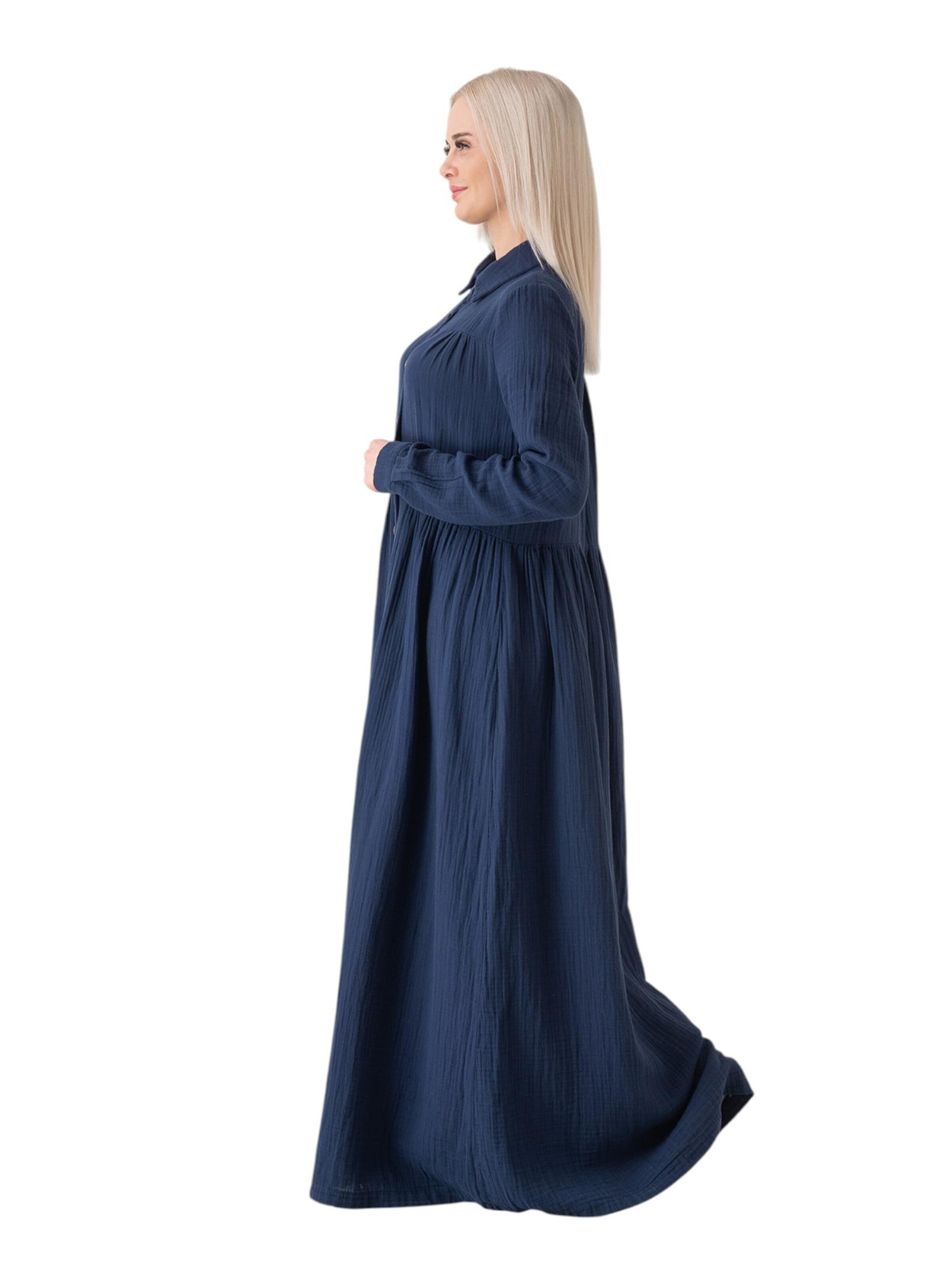 WENOR - Vestido camisero 'SABRA' en azul