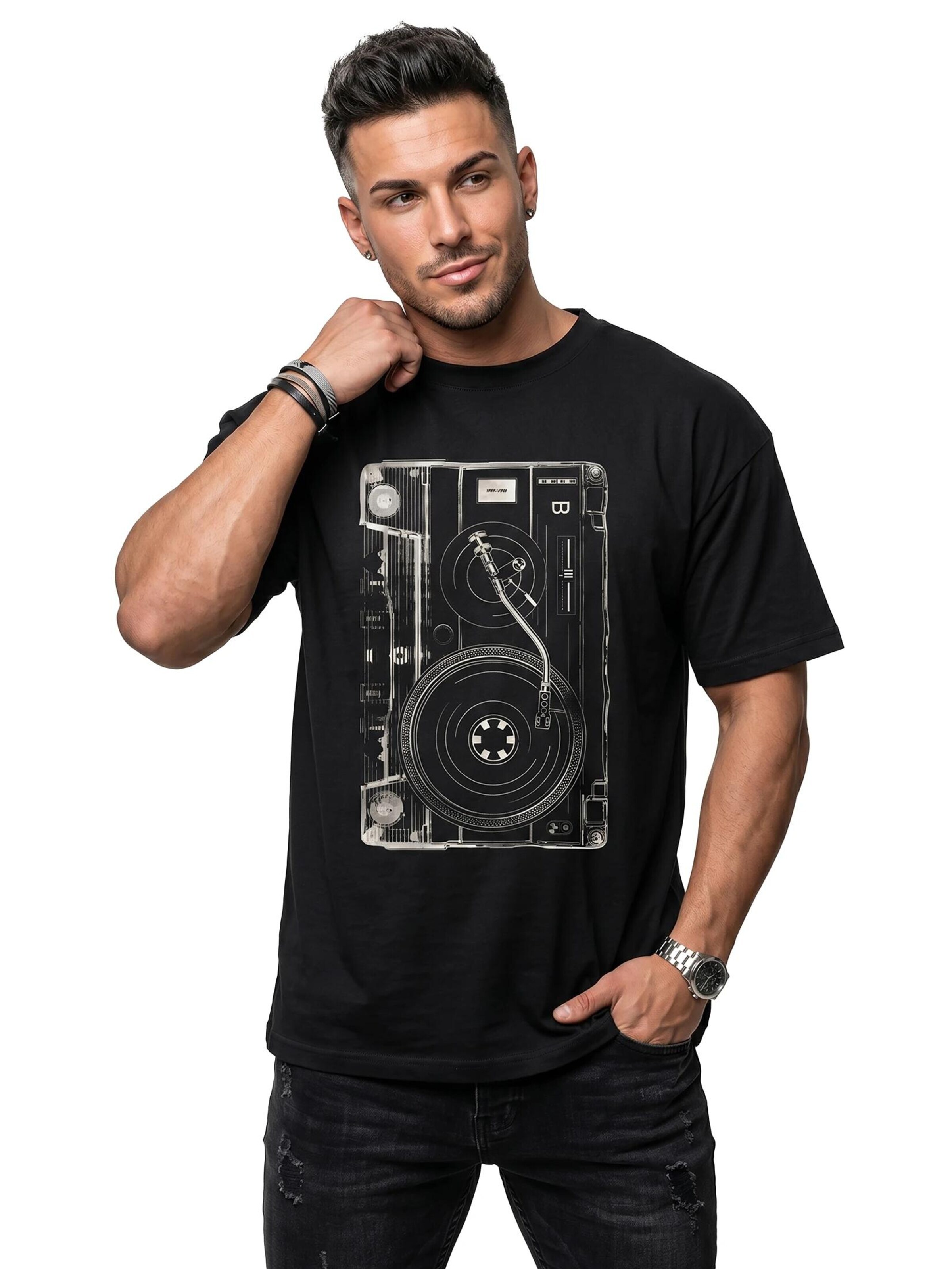 MAKAYA Shirt 'Tape B Side' in Black
