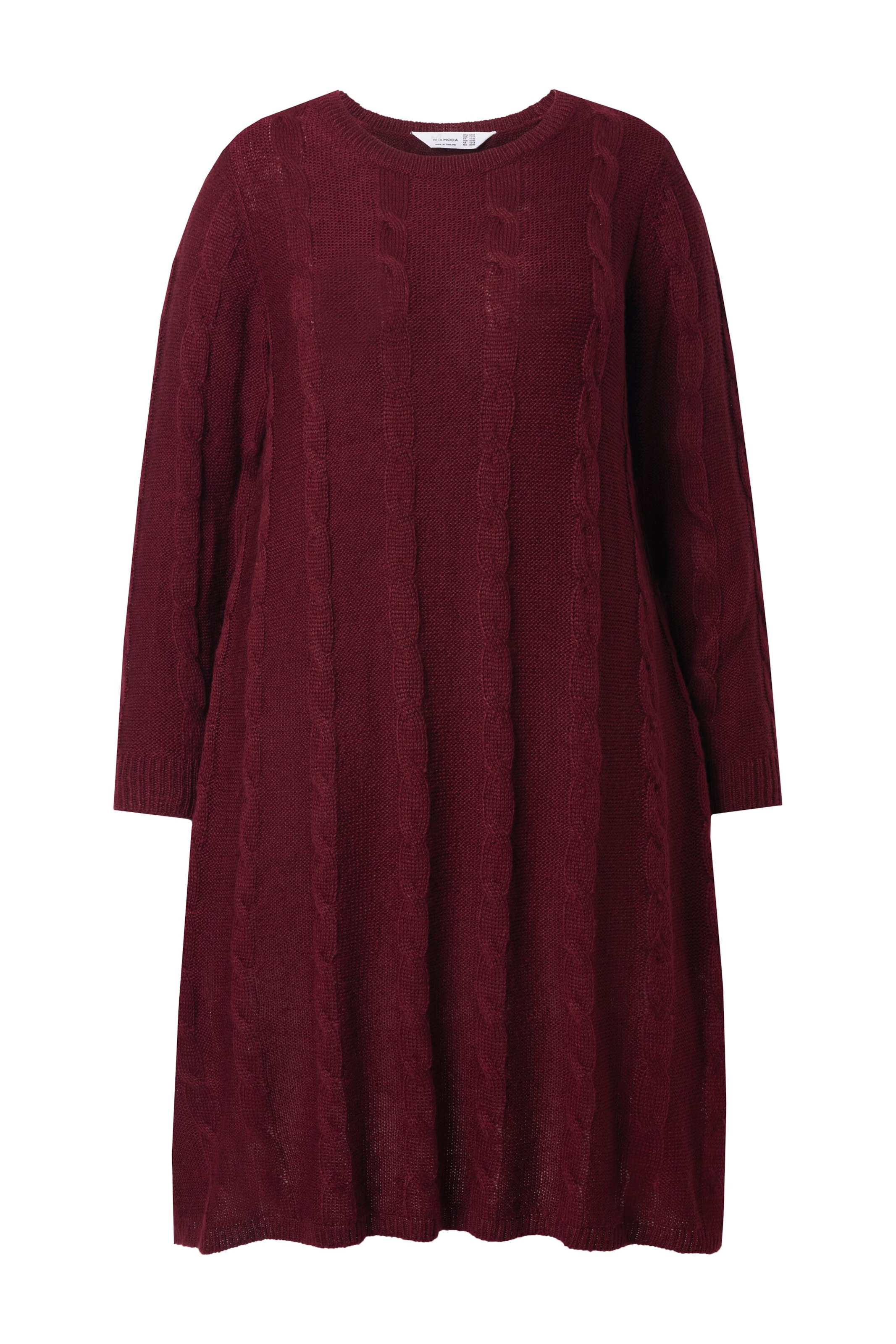 MIAMODA Strickkleid in dunkelrot, Produktansicht