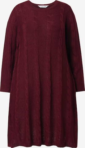 MIAMODA Gebreide jurk in Rood: voorkant