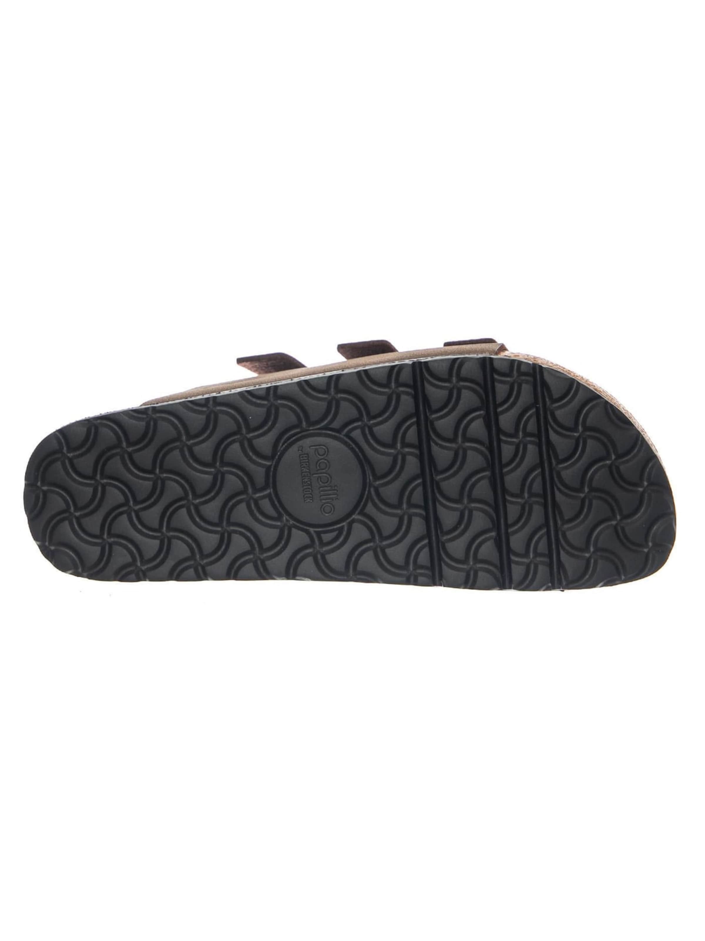 BIRKENSTOCK Sandaal 'Florida III Platform Vegan Birkibuc Narrow Fit Mocca' in Bruin