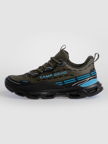 CAMP DAVID Premium Sneaker im Jacquard-Design in Grün