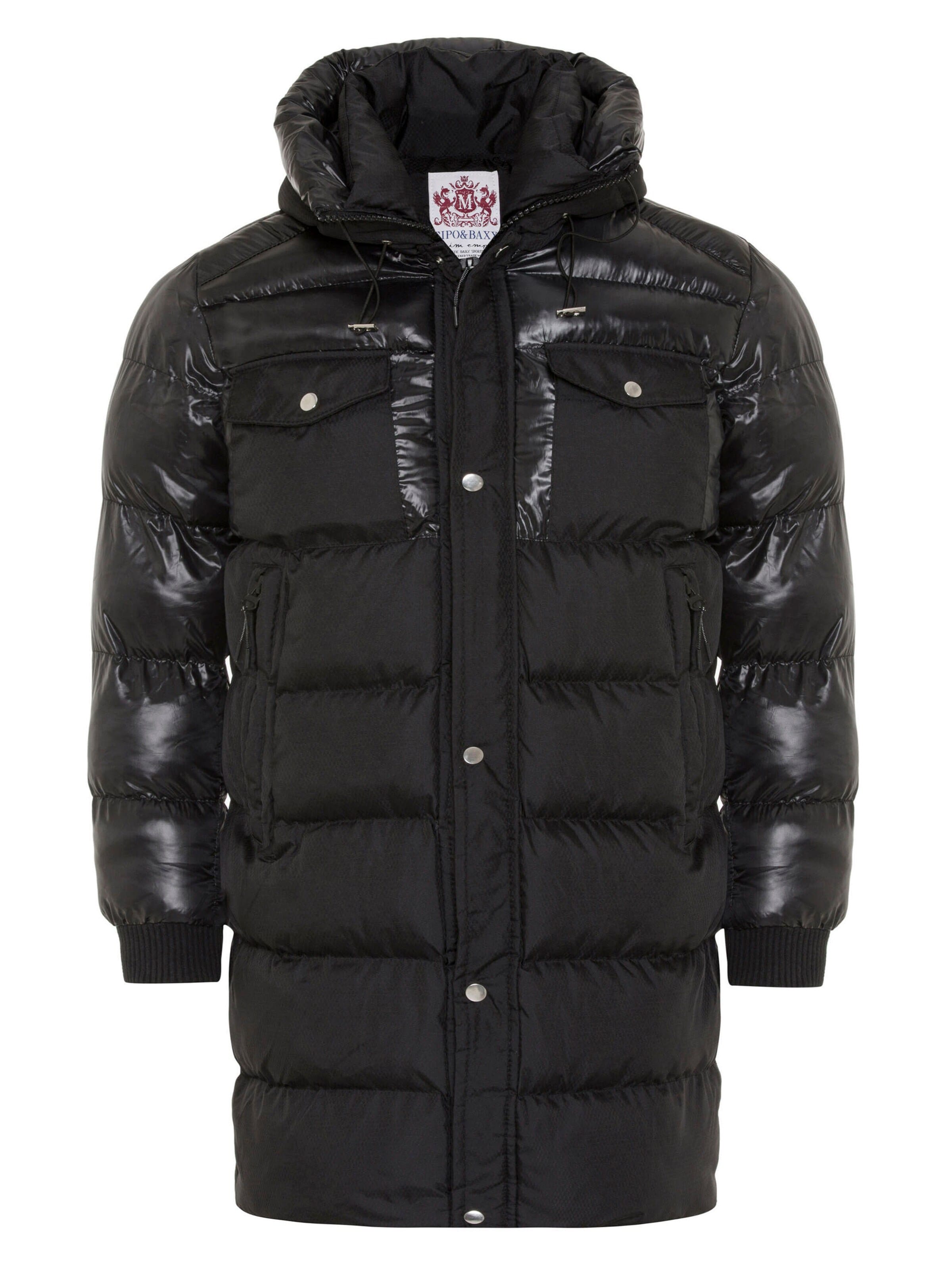 Manteau d’hiver CIPO & BAXX en noir : devant