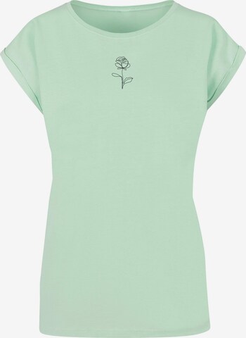 Merchcode T-Shirt 'Spring - Rose' in Grün: predná strana