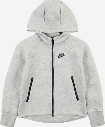 Nike Sportswear Кофта на молнии в Серый: спереди