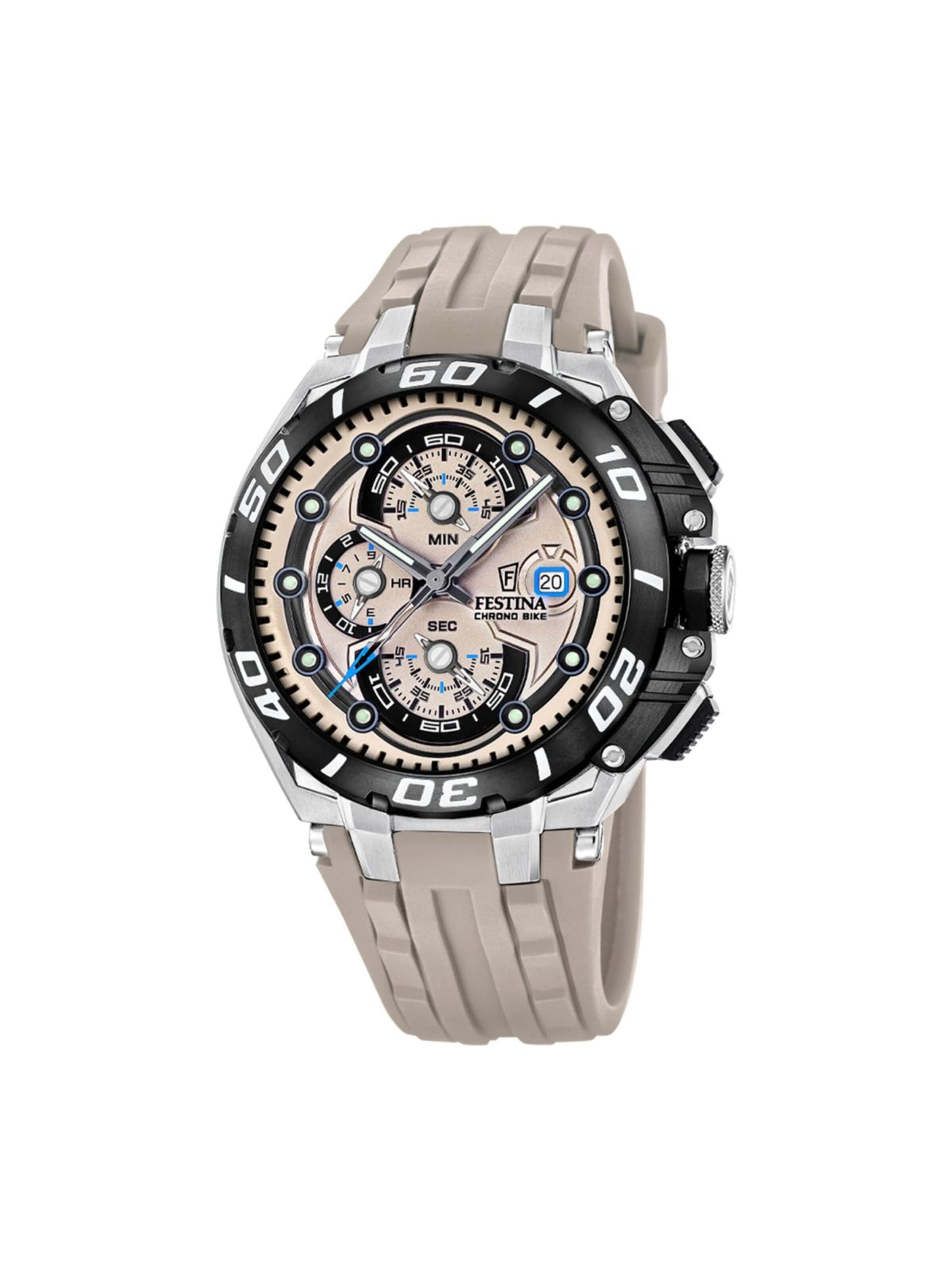 Montre à affichage analogique 'Chronograph Chrono Bike' FESTINA en marron : devant