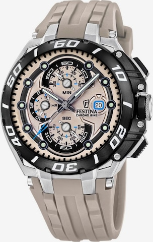 FESTINA Analogové hodinky 'Chronograph Chrono Bike' – hnědá: přední strana