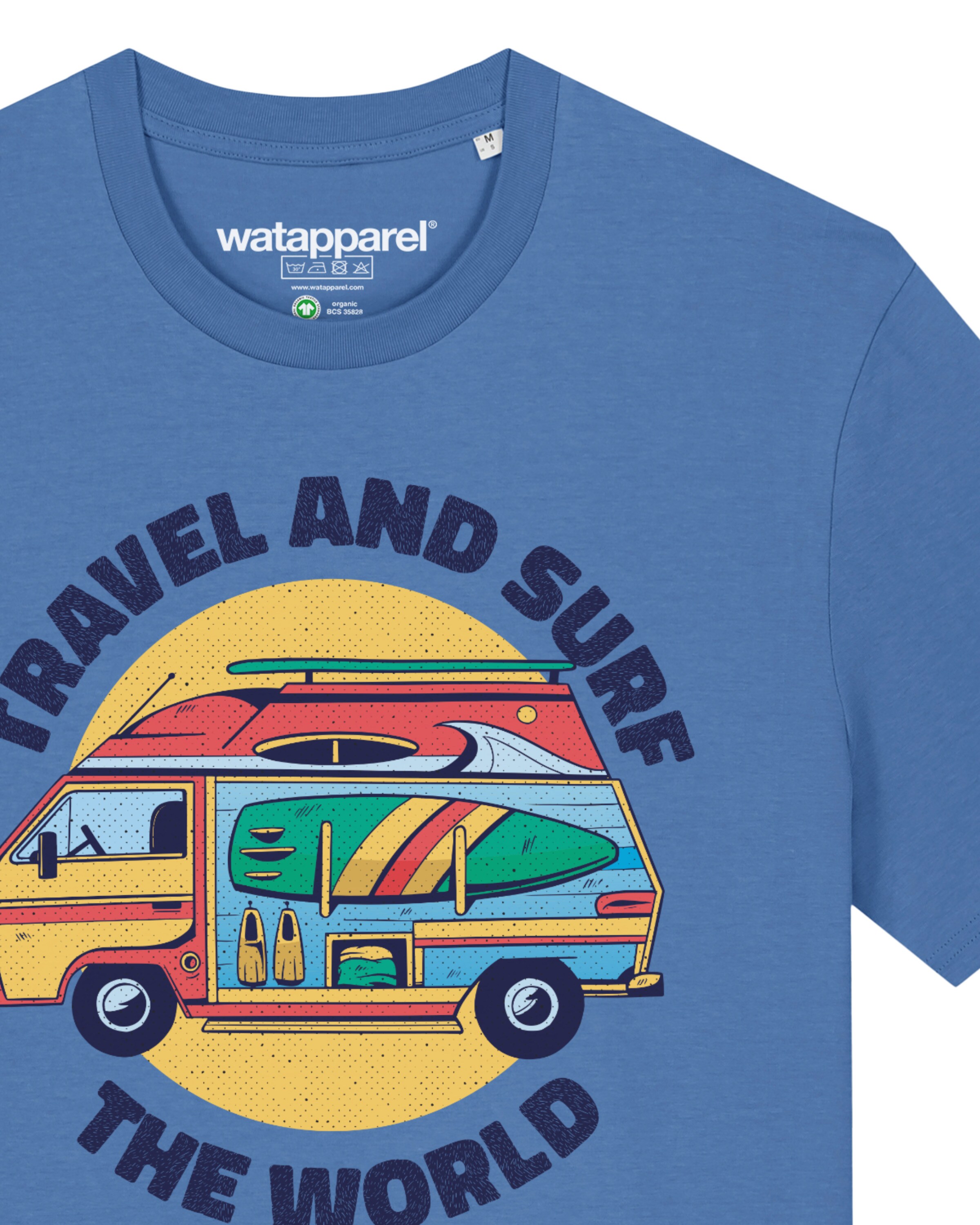 Maglietta ' Travel and surf ' di Watapparel in blu