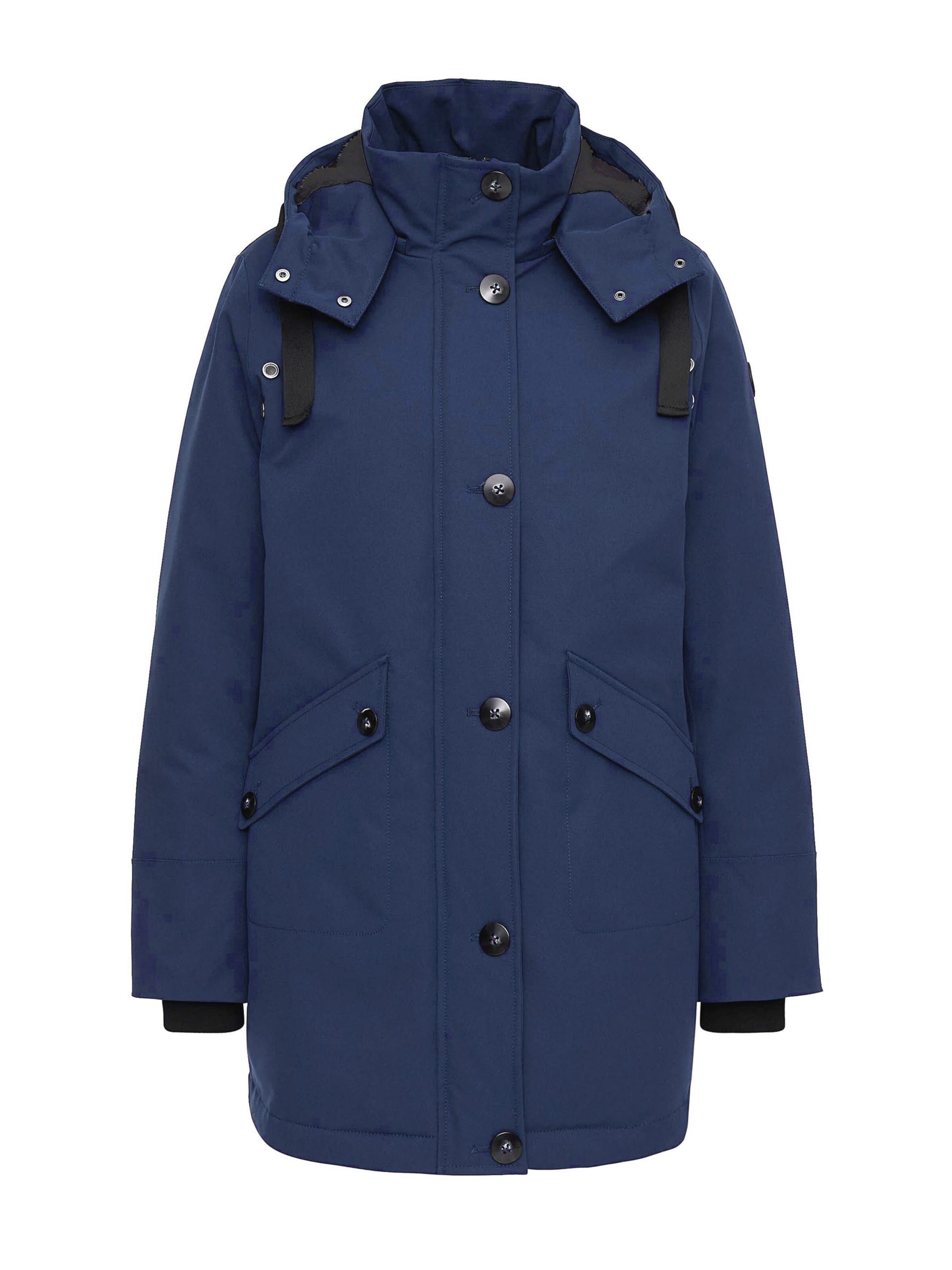 MANISA Winter Coat 'Regenjacke' in Blue: front