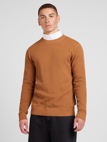 Pull-over 'JPRBLUCHRISTER' JACK & JONES en marron : devant
