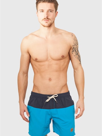 Urban Classics Zwemshorts in Blauw: voorkant