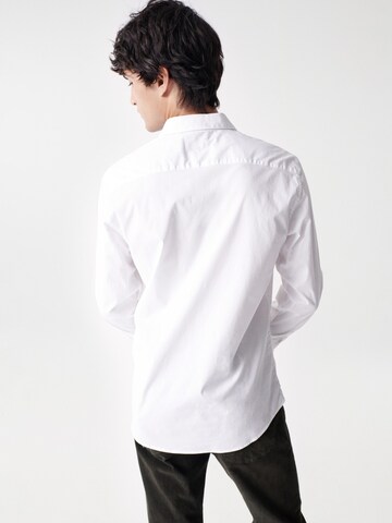 Coupe regular Chemise 'Birmingham' Salsa Jeans en blanc