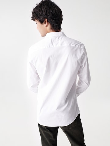 Salsa Jeans Regular fit Button Up Shirt 'Birmingham' in White