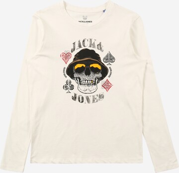 T-Shirt 'CAPTAIN' Jack & Jones Junior en blanc : devant