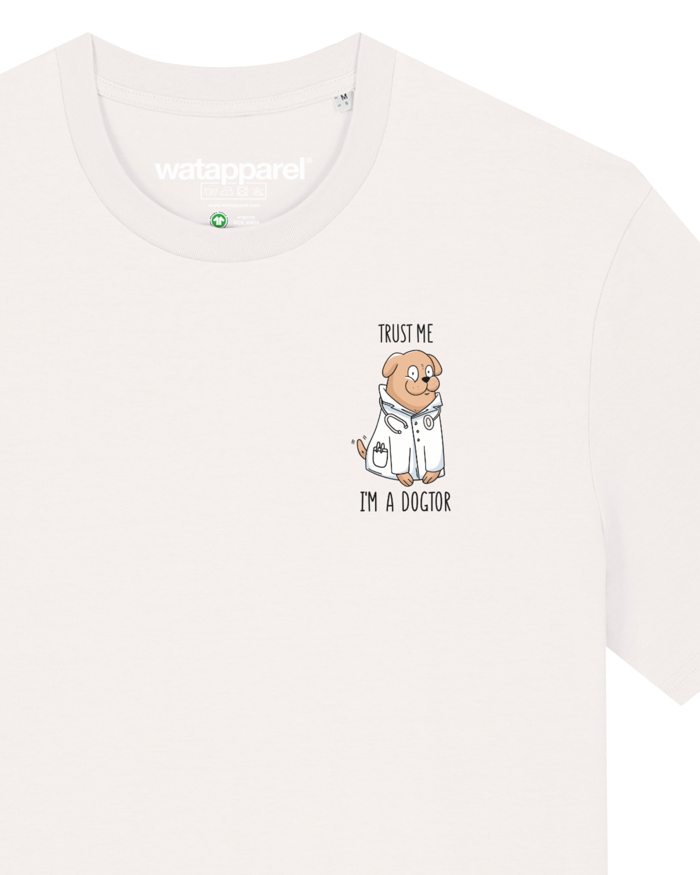 T-Shirt ' Dogtor ' Watapparel en blanc
