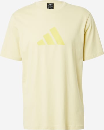 T-Shirt fonctionnel 'FI 3BAR' ADIDAS SPORTSWEAR en jaune : devant
