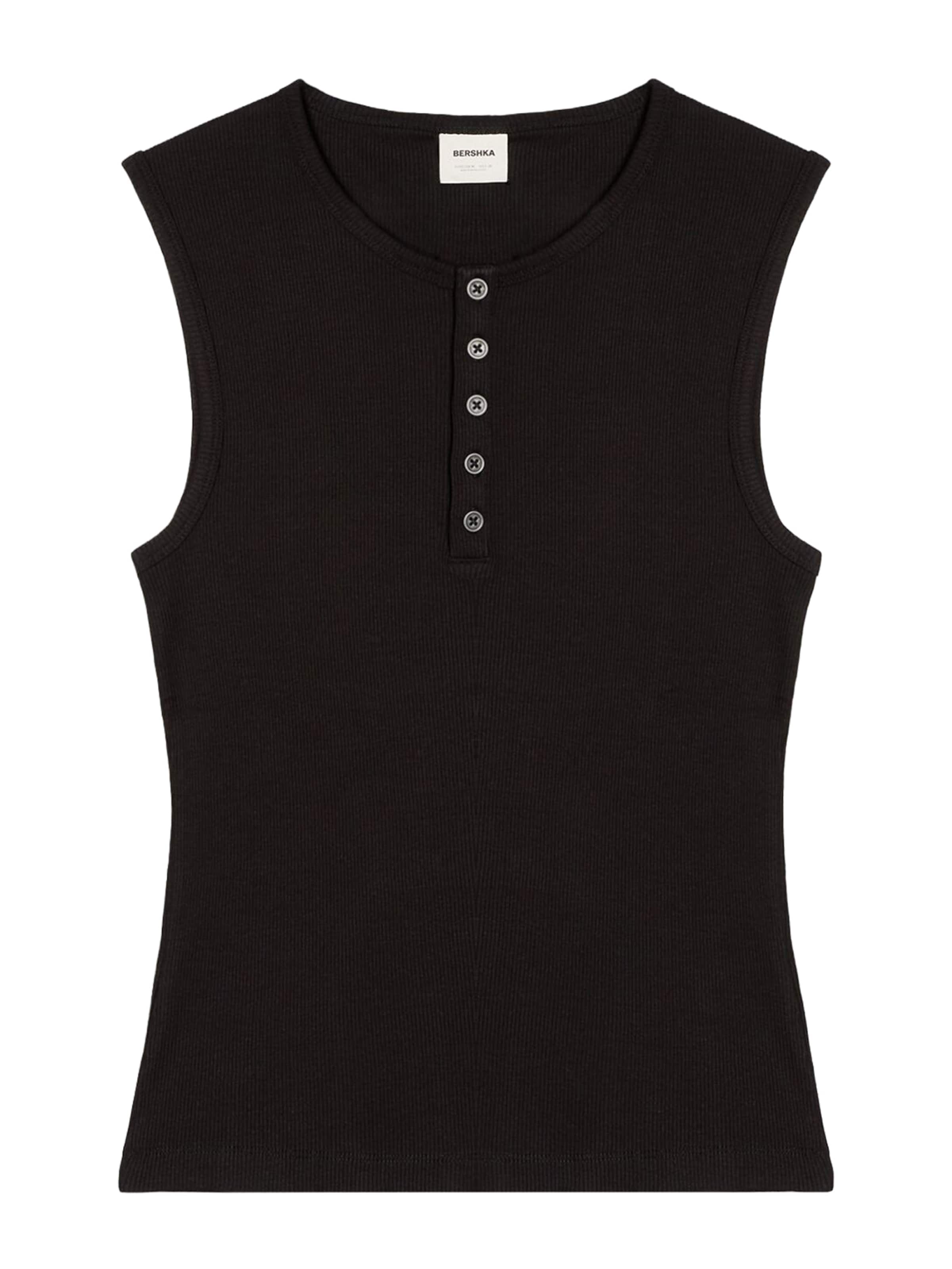 Bershka Shirt in Schwarz: Vorderseite