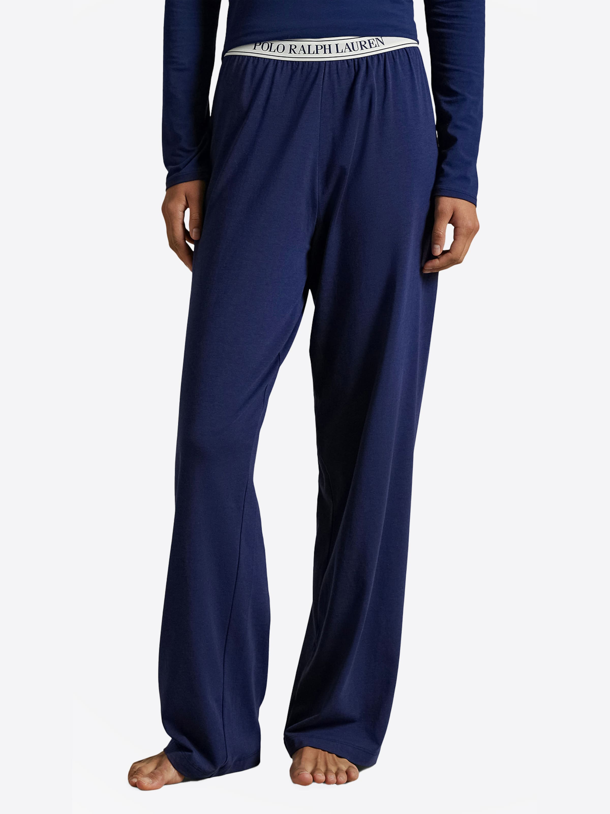 Polo Ralph Lauren Pyjamabroek ' Polo Essentials ' in Blauw: voorkant