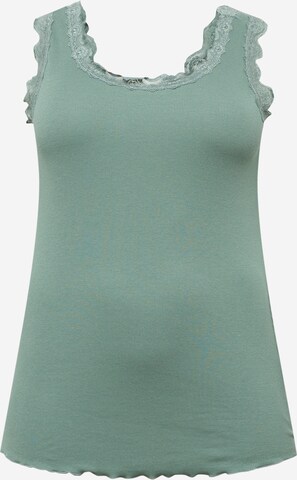 Fransa Curve Top in Green: front