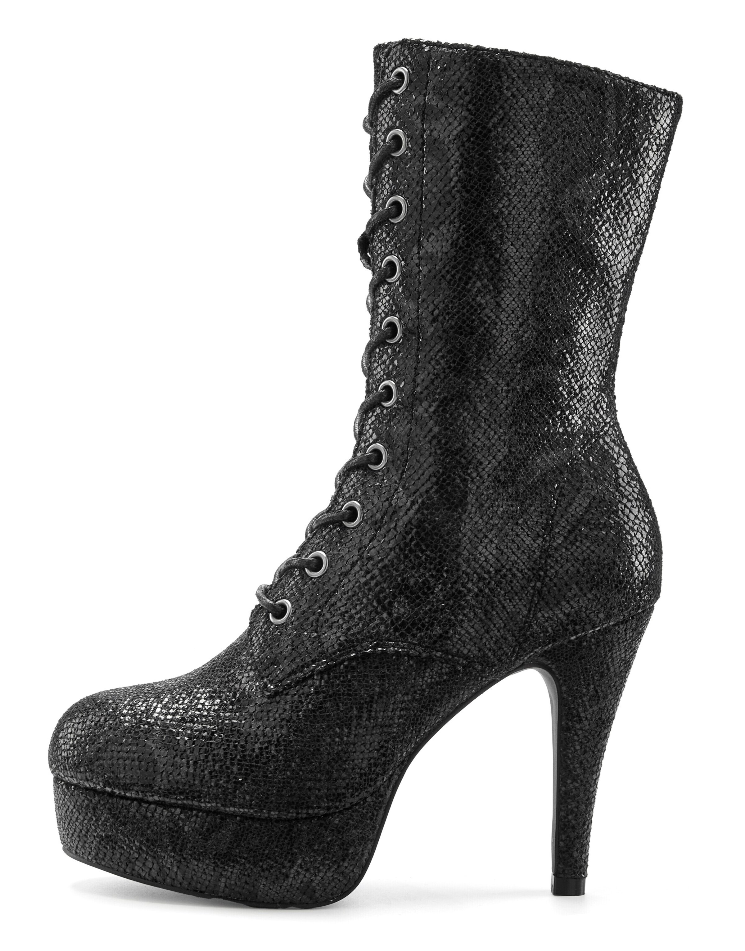 LASCANA Belle Affaire Schnürstiefelette in Schwarz