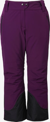 Ulla Popken Regular Weatherproof pants in Purple: front
