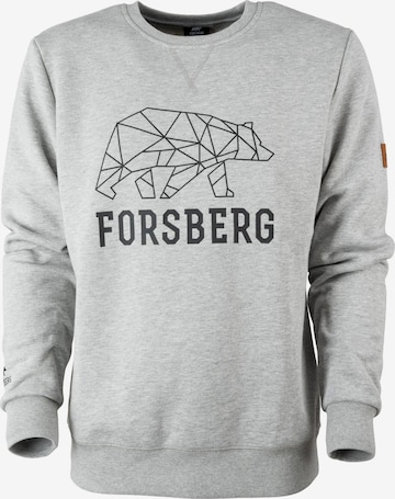 FORSBERG Sweatshirt 'Bertson mit Logo' in Grau: Vorderseite