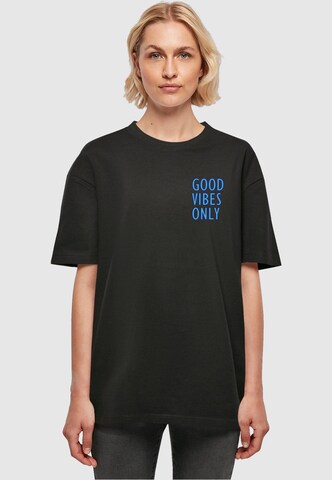 Merchcode Shirt 'Good Vibes Only' in Zwart: voorkant