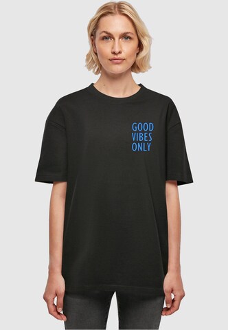 Merchcode Shirt 'Good Vibes Only' in Schwarz: Vorderseite