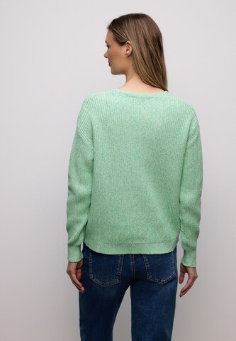 STREET ONE Pullover 'Mouliné' in Grün