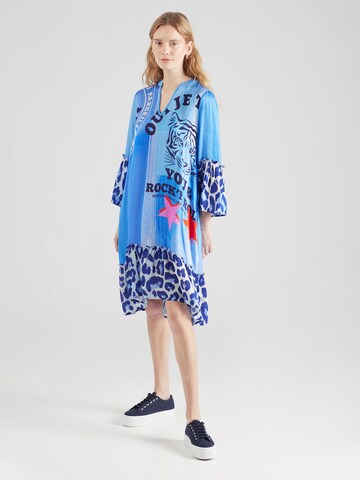 Grace Dress 'OUI JE T'AIME' in Blue: front