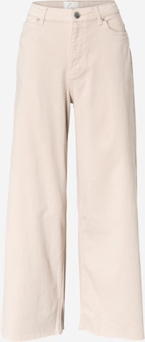 FIVEUNITS Wide leg Jeans 'Abby' in Beige: voorkant