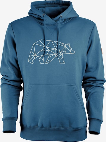 FORSBERG Sweatshirt 'Pettarson Hoodie mit Logo' in Blue: front