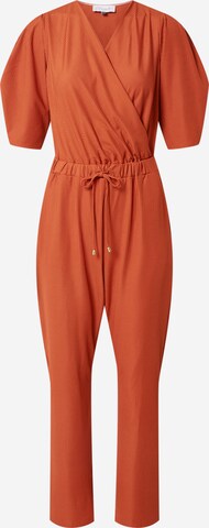 Closet London Jumpsuit in Brown: front