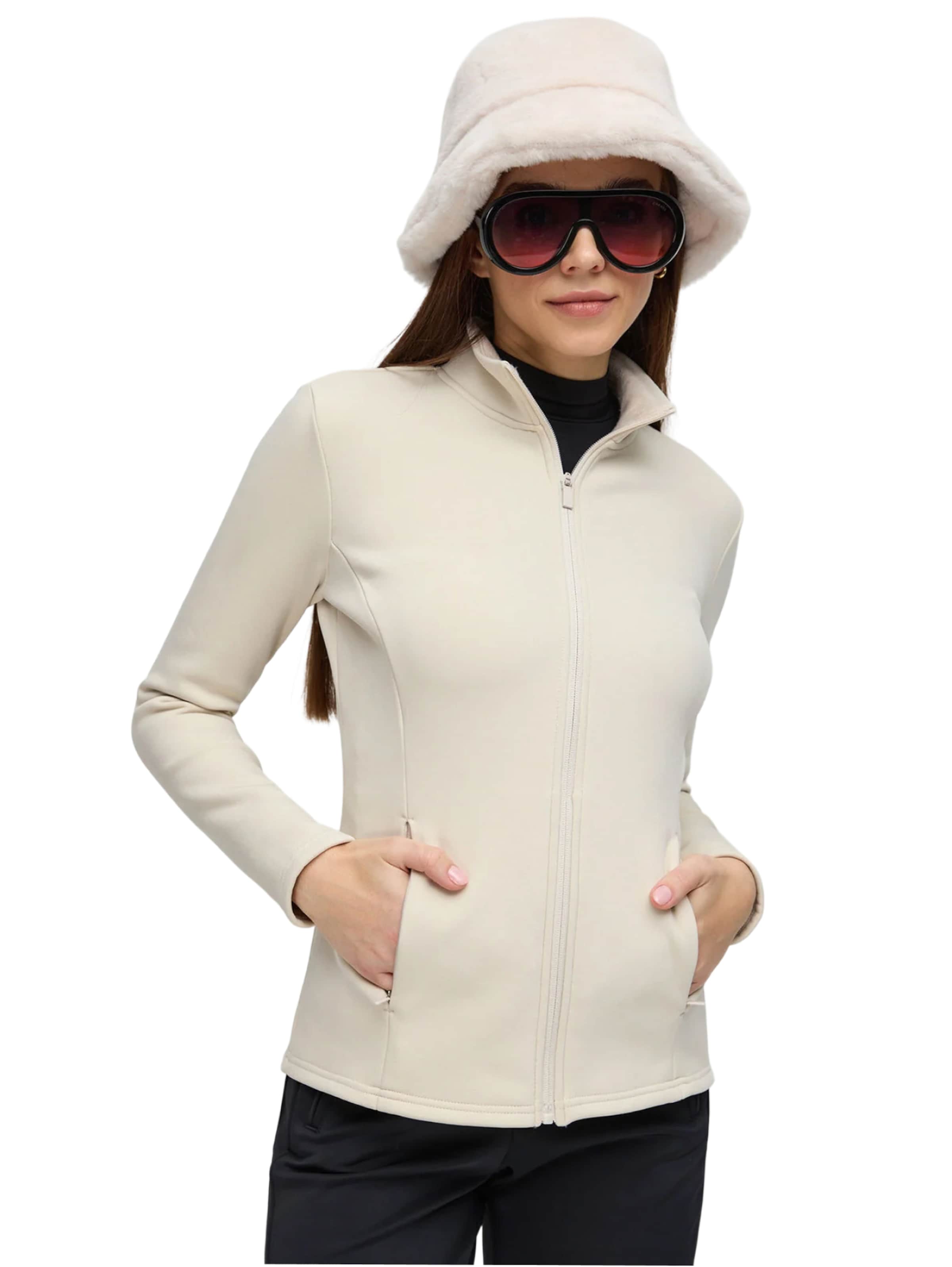 No Matter What Sweatjacke in Beige: Vorderseite