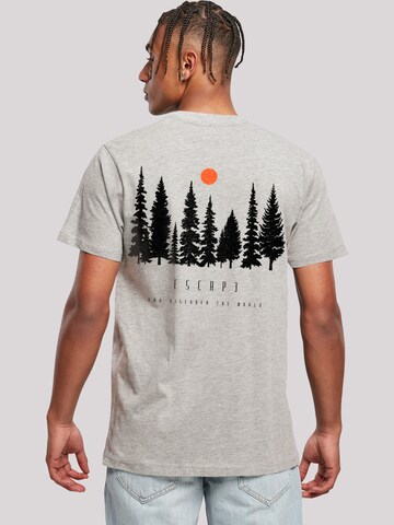 T-Shirt 'Escape Discover the World Forest' F4NT4STIC en gris