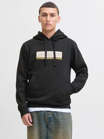 Bluză de molton 'JORINWOOD' de la JACK & JONES pe negru: față