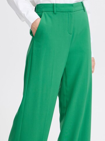 Wide leg Pantaloni con piega frontale 'Danta' di b.young in verde