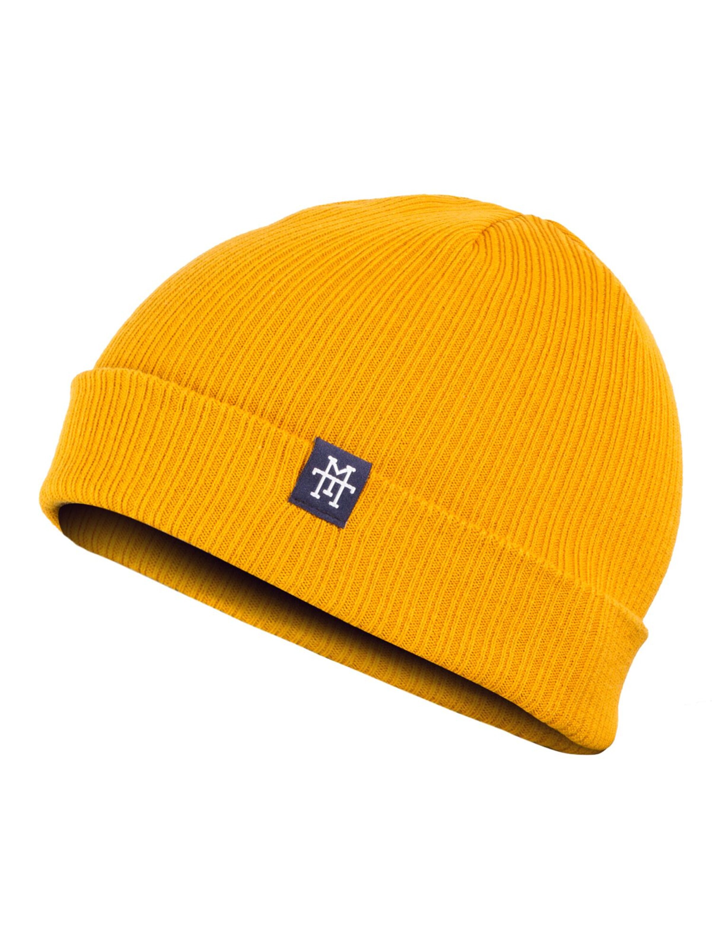 Manufaktur13 Beanie 'Double Sided' in Yellow: front