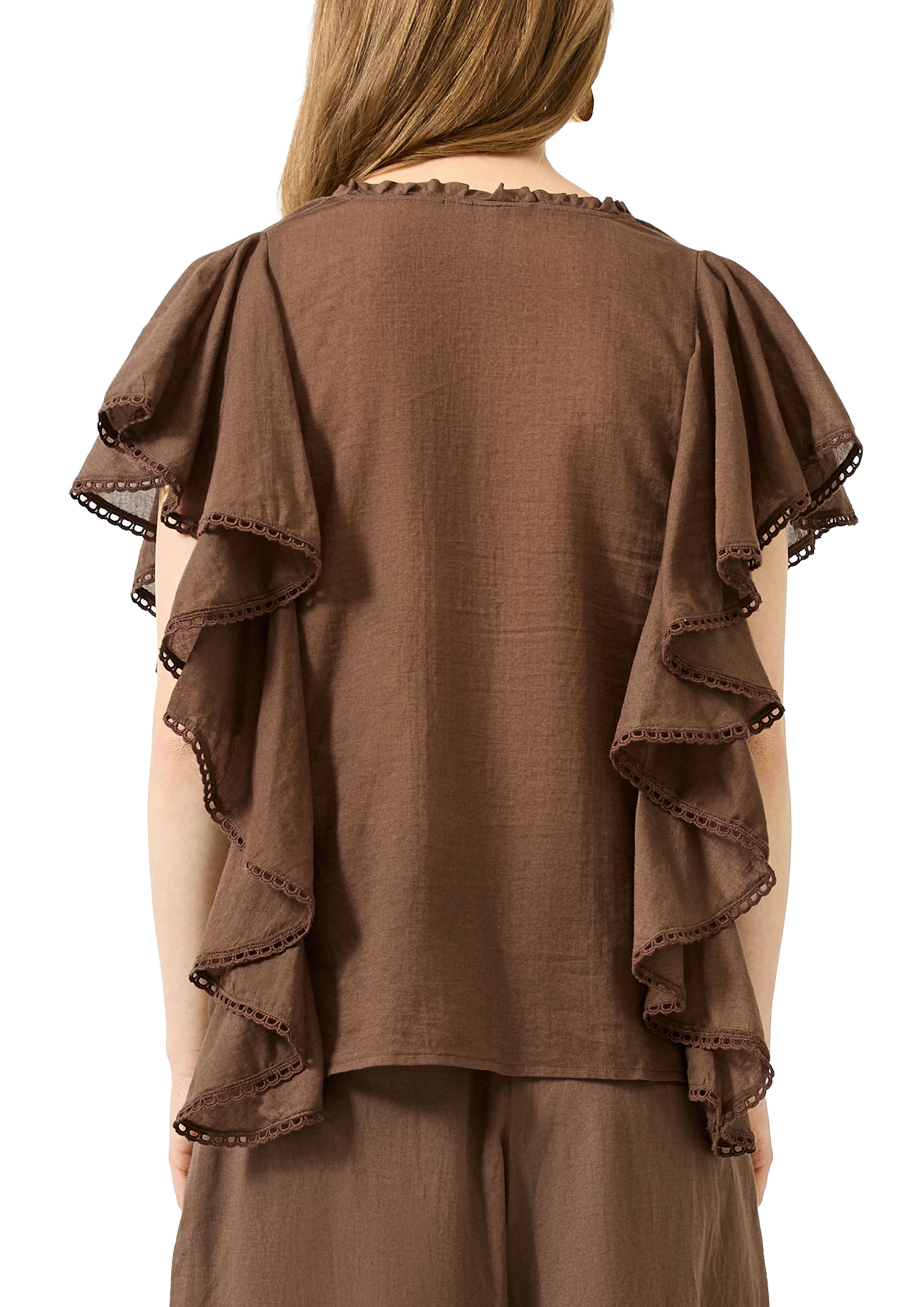 QS Blouse in Bruin