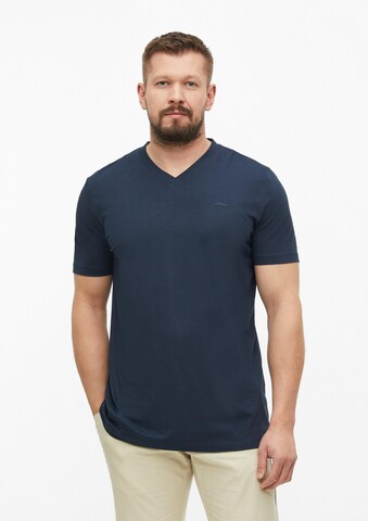 s.Oliver Men Tall Sizes Shirt in Blue: front