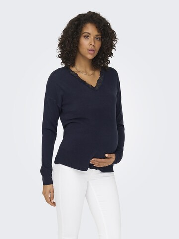 Only Maternity Trui 'Sunny' in Blauw: voorkant