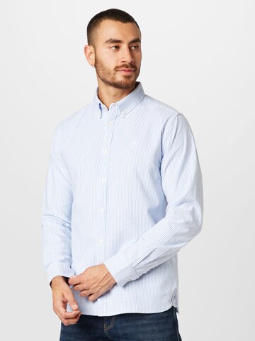 KnowledgeCotton Apparel - Regular Fit Camisa em azul: frente