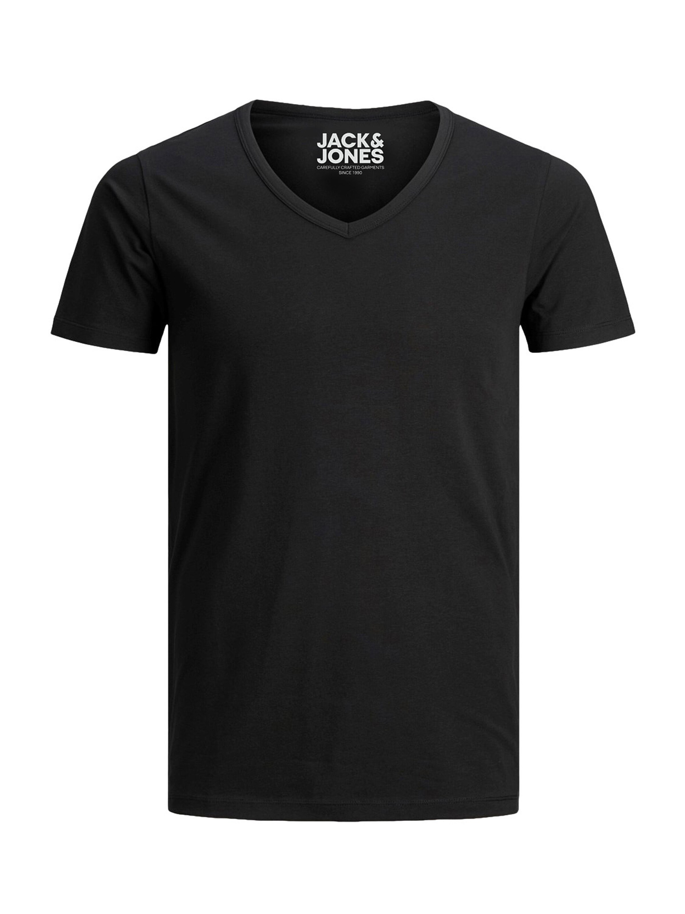 JACK & JONES Shirt 'JJV-Neck' in Black