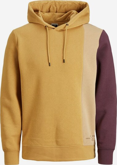 JACK & JONES Sweat-shirt en beige / moutarde / violet foncé, Vue avec produit