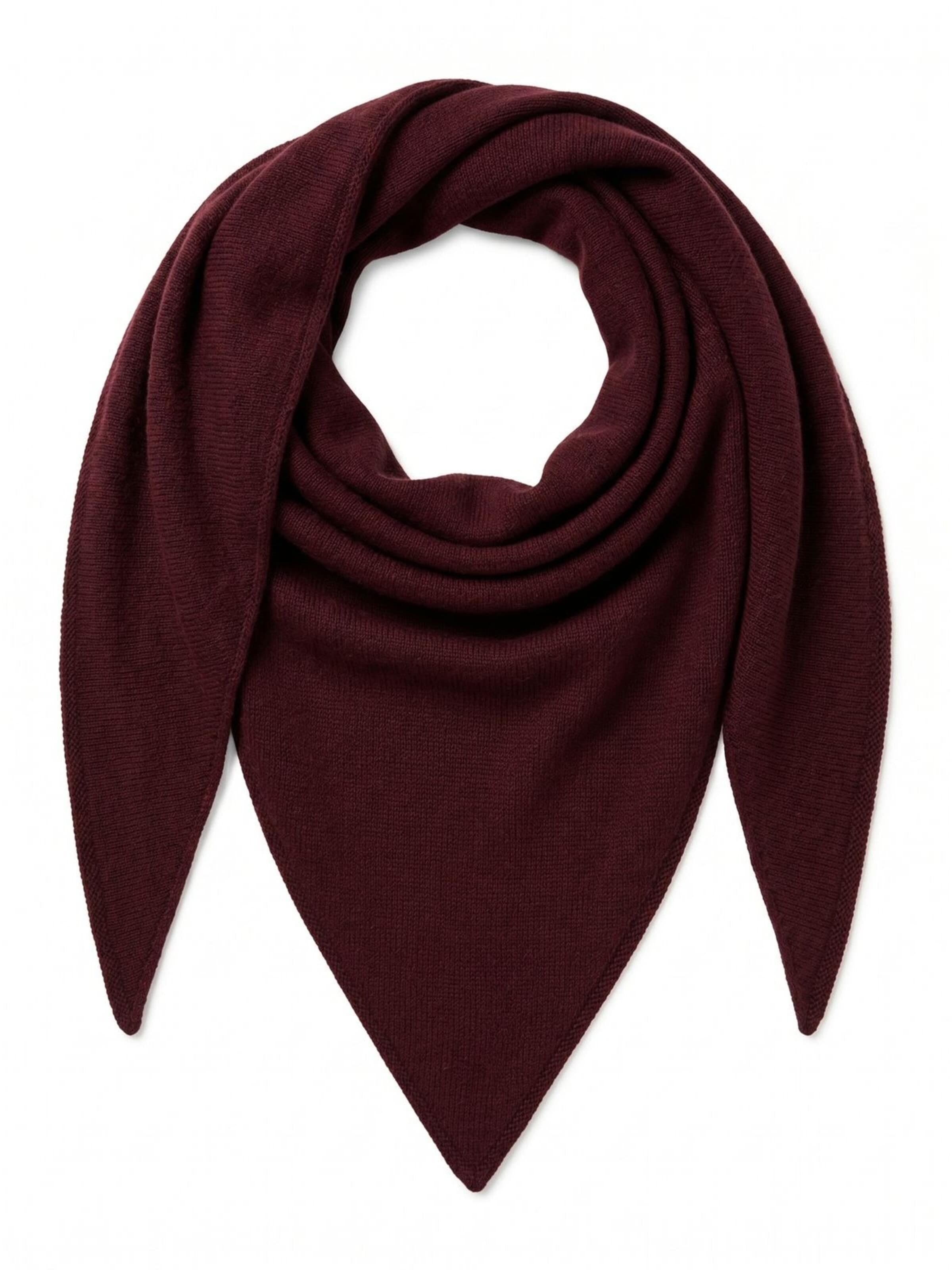 styleBREAKER Tuch 'Leichtes Strick Dreieckstuch Woll-Anteil'‌‌‌‌‌‌‌‌ in Rot: Vorderseite
