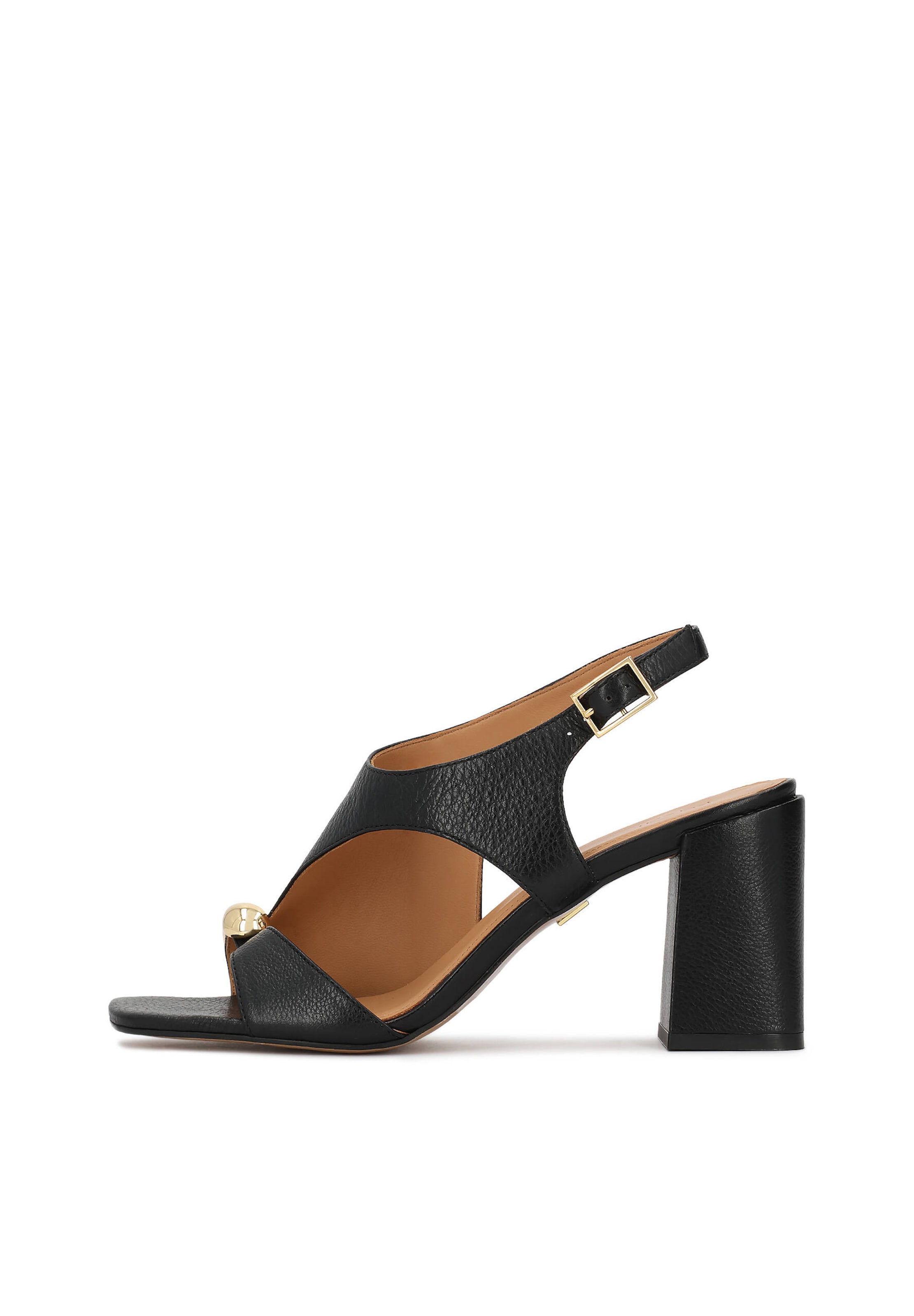 Kazar - Sandálias com tiras em preto: frente