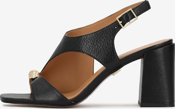 Kazar Сандали с каишка в черно: отпред