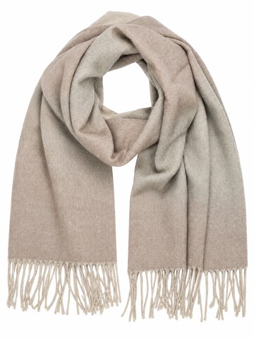 COLLEZIONE ALESSANDRO Scarf 'Greige' in Beige: front