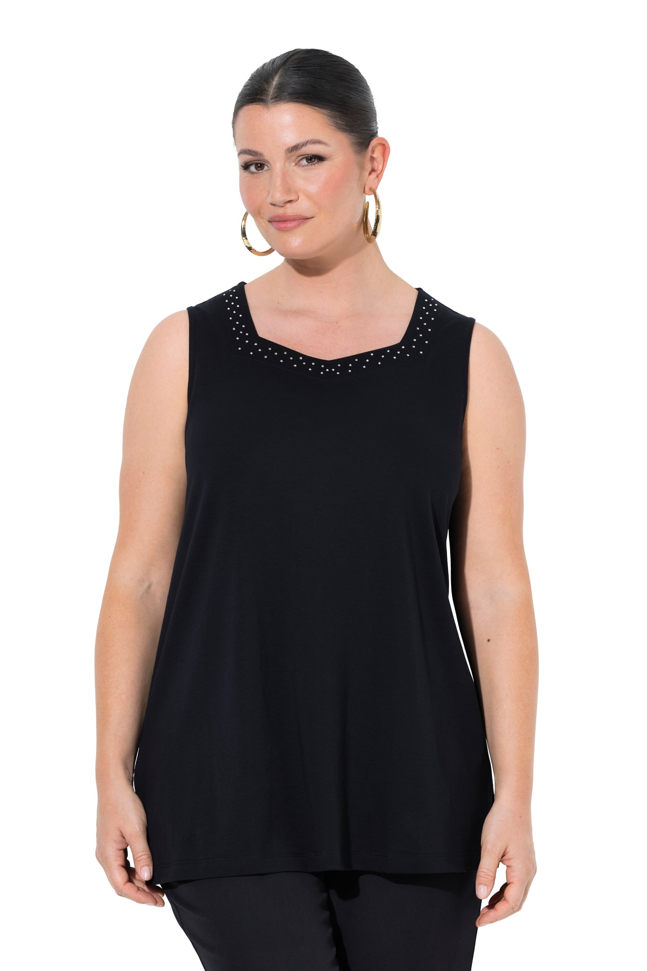 Ulla Popken Top in Black: front